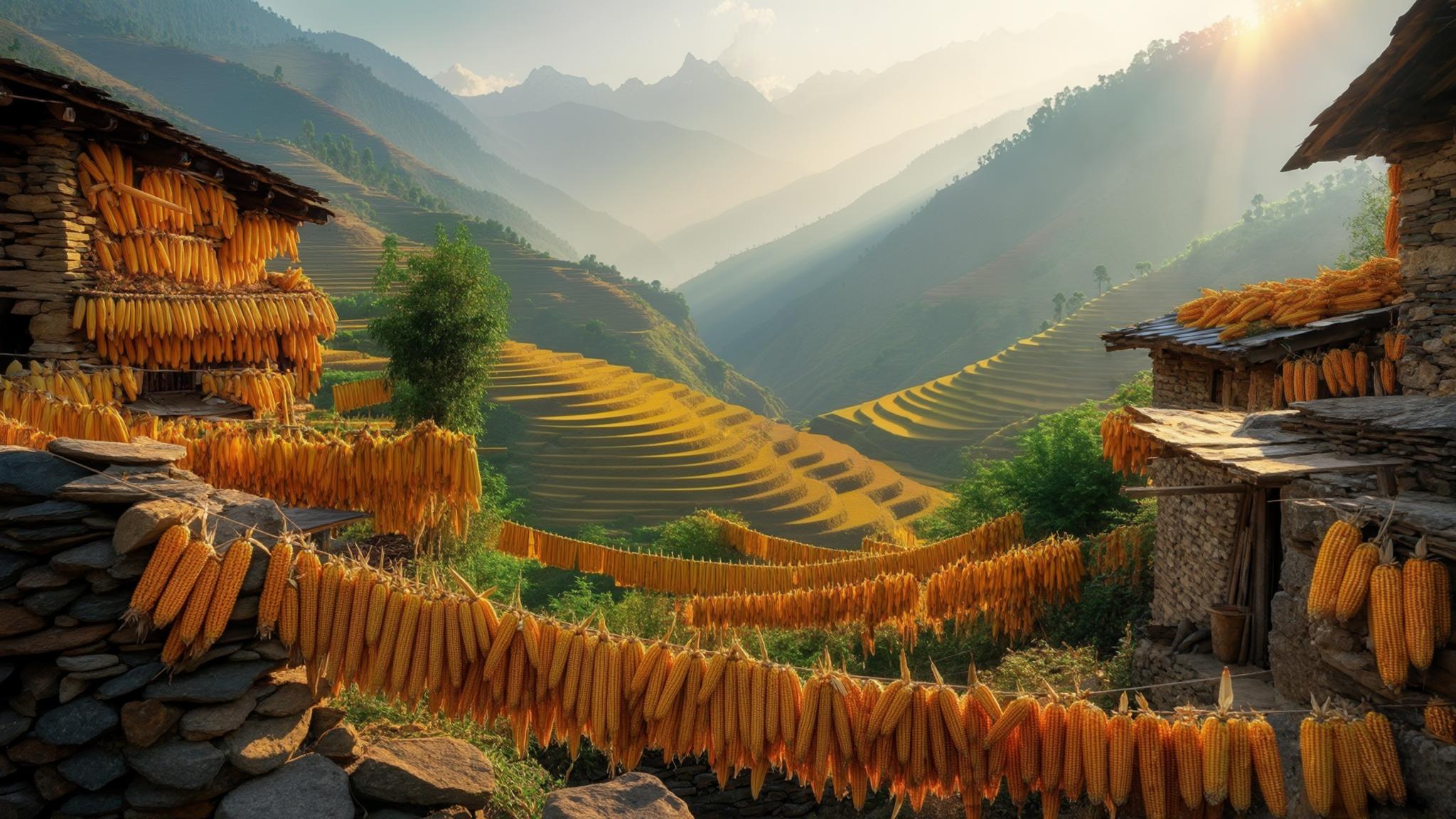 The Uttarakhand Village 10 km From Mussoorie Where Every Home Is Draped in Corn — and Has Been for Centuries
